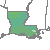 Louisiana 2012 USDA Hardiness Zone Map