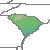 South Carolina 2012 USDA Hardiness Zone Map