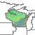 Wisconsin 2012 USDA Hardiness Zone Map