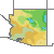 Arizona 1990 USDA Hardiness Zone Map
