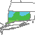 Connecticut 1990 USDA Hardiness Zone Map