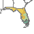 Florida 1990 USDA Hardiness Zone Map