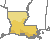 Louisiana 1990 USDA Hardiness Zone Map