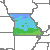 Missouri 1990 USDA Hardiness Zone Map
