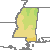 Mississippi 1990 USDA Hardiness Zone Map