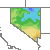 Nevada 1990 USDA Hardiness Zone Map