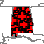 Map of Alabama Record High/Low Temperatures