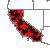 Map of California Record High/Low Temperatures