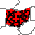 Map of Ohio Record High/Low Temperatures