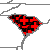 Map of South Carolina Record High/Low Temperatures