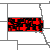 Map of South Dakota Record High/Low Temperatures