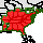 Interactive Carya glabra Native Range Map